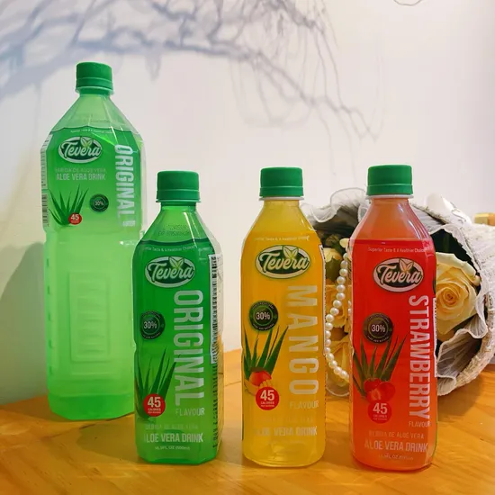 Tevera New Cool Original Aloe Vera Drink with Pulp Flavored Vegetable Juice