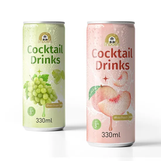 Factory Wholesale Summer Ready to Drink Canned Alcoholic Mocktail Beverage Drink Mix Flavour Fruit Sparkling Vodka Cocktail Wine