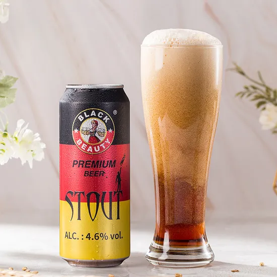 Beer Factory in China Wholesale 330ml 500ml Canned Extra Strong Craft Brewery Alcoholic Beverage Drink Dark Black Beer