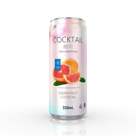 Factory Sale 330ml 250ml Canned Pre-Mixed Fruit Cocktail Pineapple Drink Hard Canned Seltzer Soda Hard Seltzer Beverage