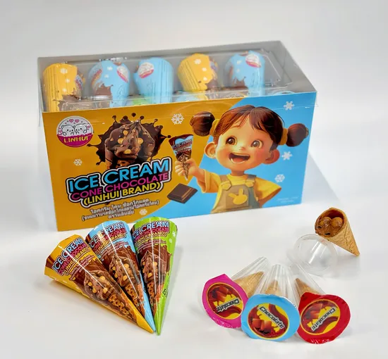 10g Ice Cream Cone Shaped Chocolate Crunch (Chocolate Flavor)