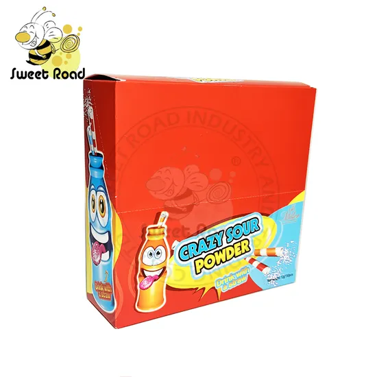 Drink with a Straw Crazy Sour Fruit Powder Candy