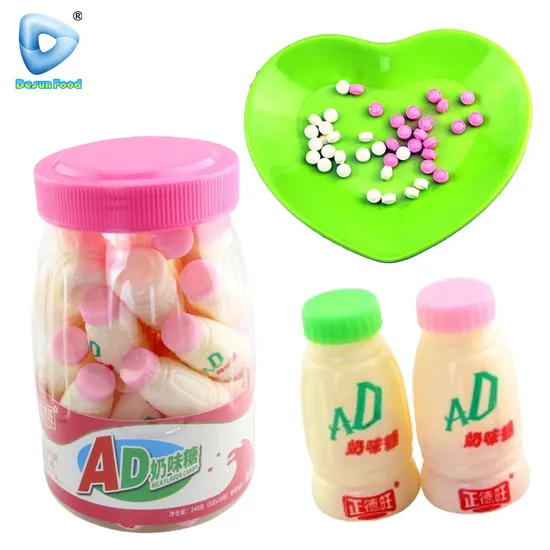 Hot Selling Milk Flavor Sweet Pressed Tablet Hard Candy for Kids