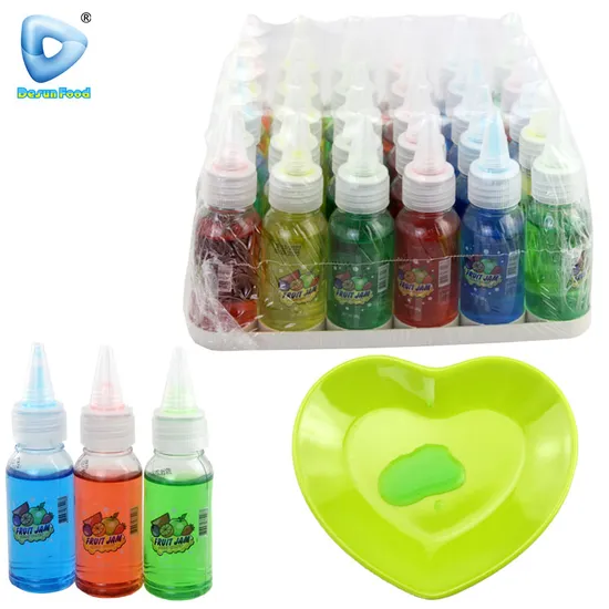 Hot Sale Wholesale Funny Dropper Shape Bottle Fruit Jam Liquid Candy for Kids