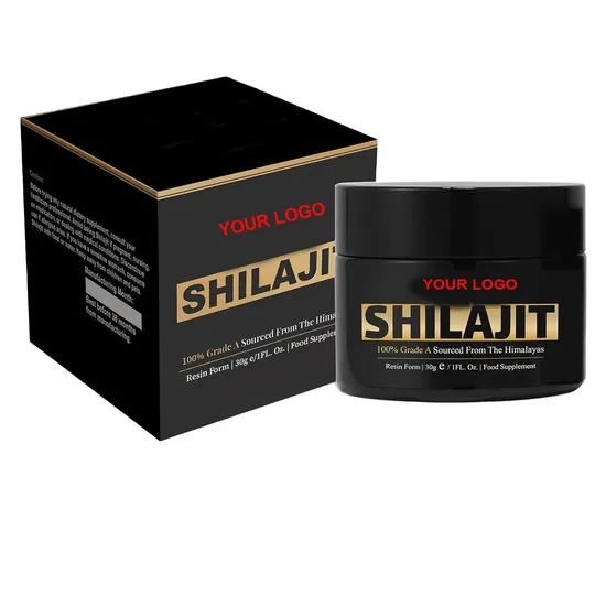 Premium Shilajit Resin Private Label 30g 50g Pure Himalayan Shilajit Resin