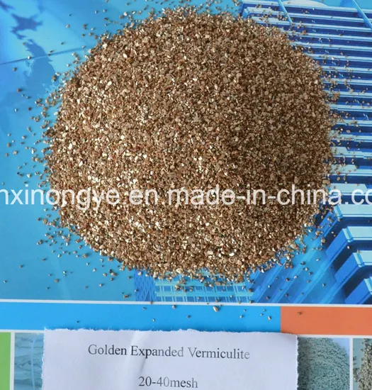 Thermal Insulation Material Fireproof Material Used Golden and Slivery Expanded Vermiculite