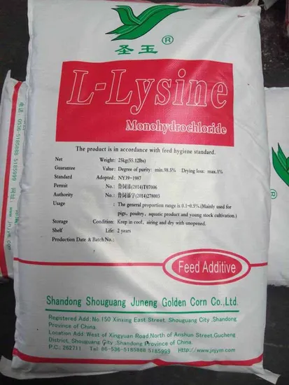 High Quality L-Lysine HCl Feed Grade in Feed Additives