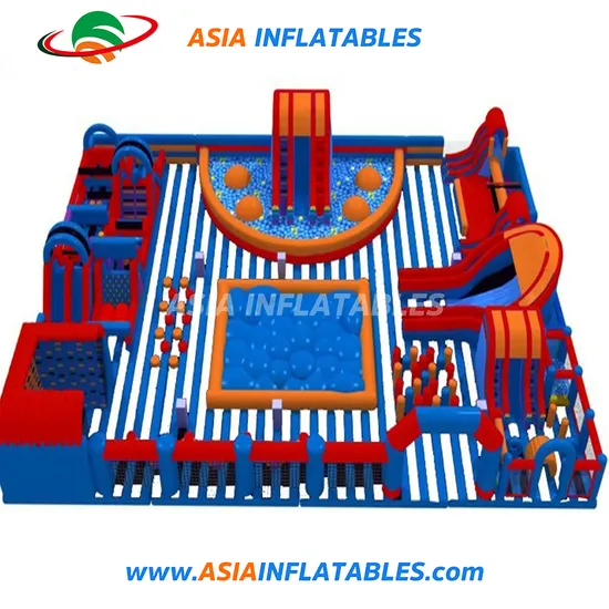 Giant Inflatable Theme Park with Pop Obstacle Courses