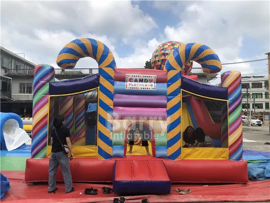 Colorful Candy Them Inflatable Bouncer Kids Funny Jumping Playground