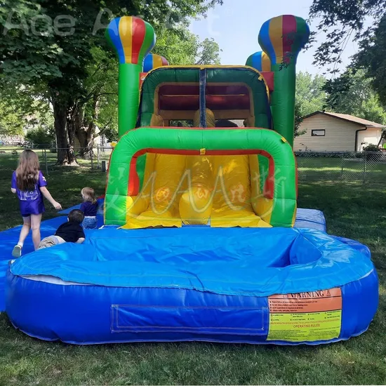 Outdoor Kids Adult PVC Blow up Bounce House Water Slide Commercial Combo Wet and Dry Inflatable Bouncy Castle Bouncer with Slide
