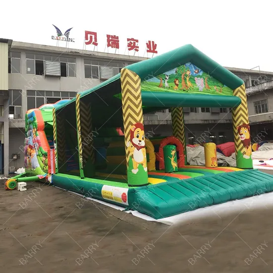 Custom Make Logo Jumping Castle Inflatable Kids Playground with Tent Cover