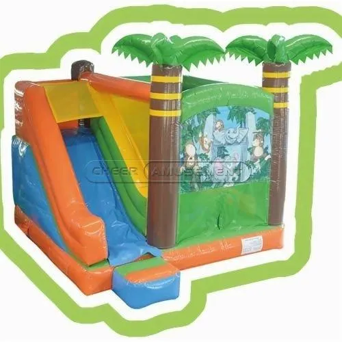 Cheer Amusement Children Jungle Themed Indoor Inflatable Bouncer and Slide Combine Inflatable Castle