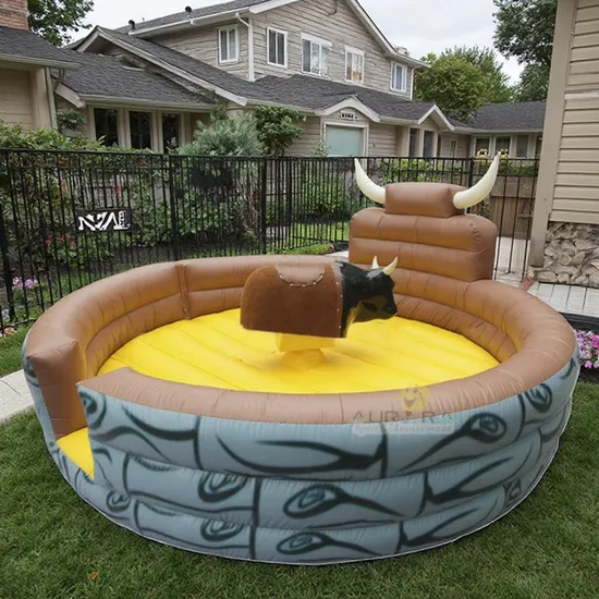 Outdoor Round Inflatable Sports Games Rodeo Ride Games Mechanical Bull for Adults