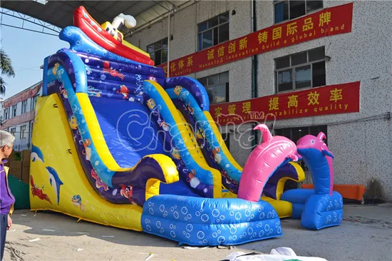 Hot Sale Inflatable Seaworld Themed Inflatable Dry Slide for Sale Chsl462