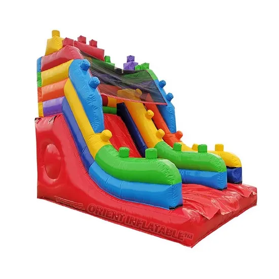 Building Block Inflatable Kids Slide Block Building Inflatable Slides for Sale