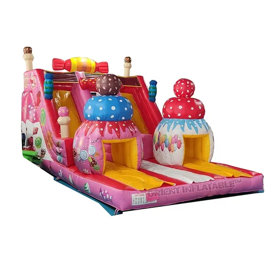 Orient Inflatables Candy House Party Inflatable Dry Slide for Kids and Adults