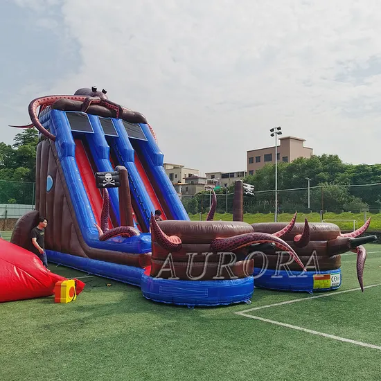 Outdoor Playground Big Monster Octopus Inflatable Slides