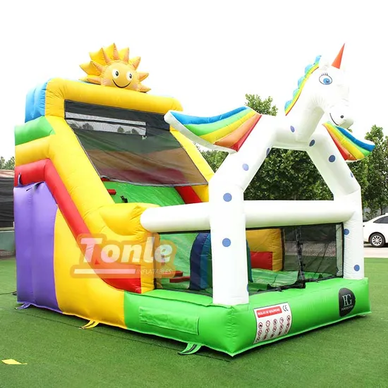 Mini Dry Slide Inflatable Unicorn Jumper Slide for Sale