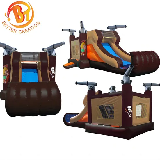 Hot Salse PVC Kids Bouncy House Pirate Inflatable Combo Castle with Slide