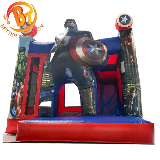 Indoor Playground Cartoon Theme Inflatable Bouncer Castle with Slides