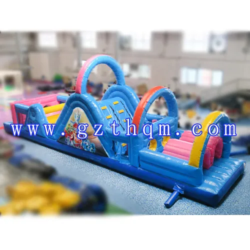 Kids 12X3X4m Funny Inflatable Obstacle Course for Sale