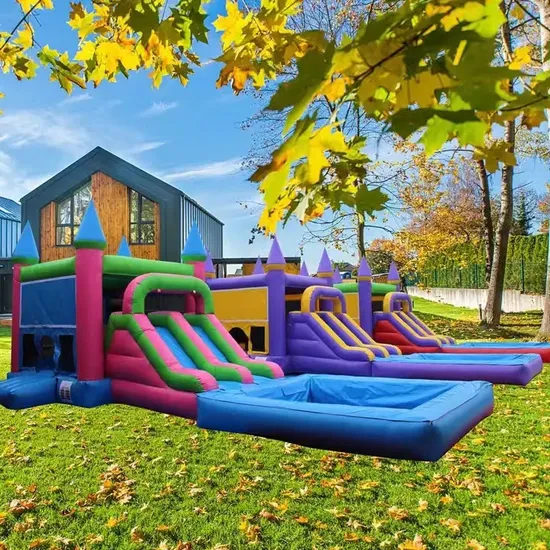 Carnival Kids Funfair Inflatable Bouncer Slide Inflatable Obstacle Castle for Party
