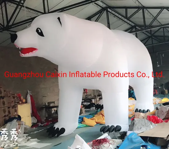 Waterproof Inflatable Polar Bear Model Floating Polar Bear Mascot Inflatable