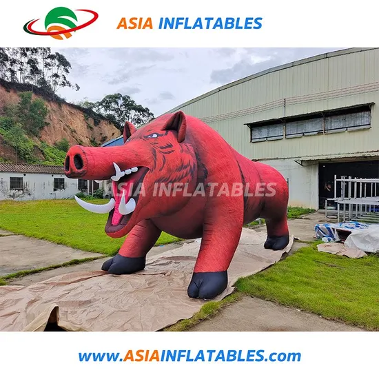 Outdoor Giant Inflatable Wild Boar Balloon, Inflatable Animal Model for Zoo Advertising