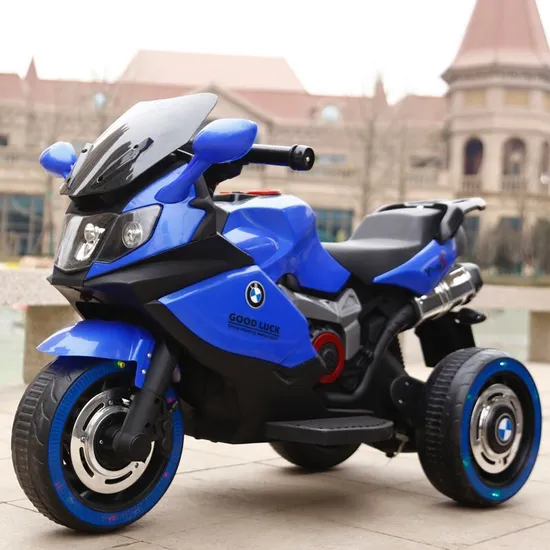 Factory Price Blue Children′s 12V Super Powerful Ride-on Motorcycle