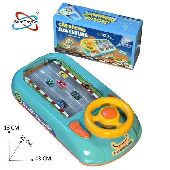 Educational Table Simulate Car Racing Adventure Game Steering Wheel Kids Driving Simulator Toy