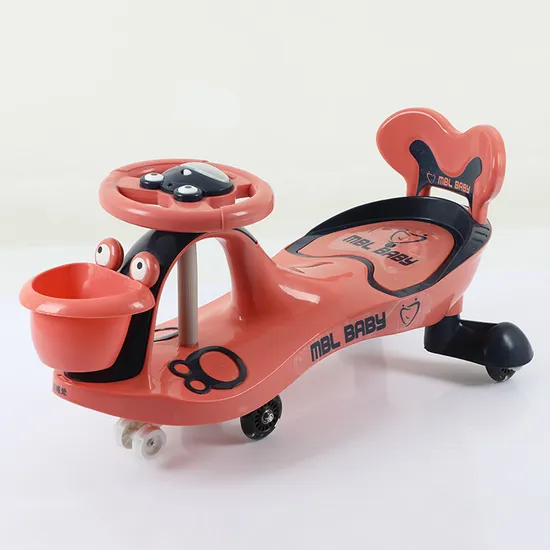 Cute Baby Swing Cars with Lighs Plastic or PU Wheels