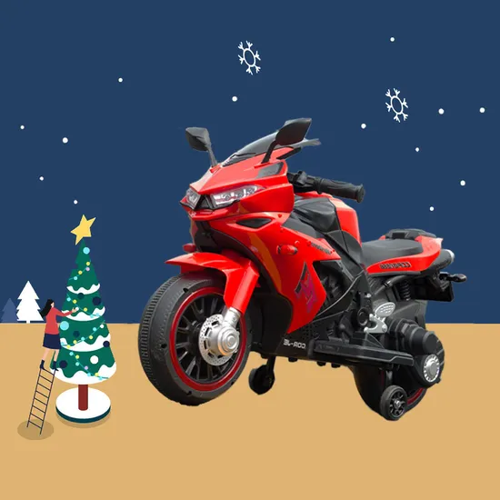 White Color 3 Wheels Motorcycle Toys Ridable Vehicle Toys with Light and Music
