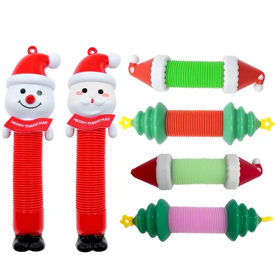 Amazon Trend Stress Relief Christmas Halloween Decompression Pipe Pop Tube Sensory Fidget Toy for Kids Stretch