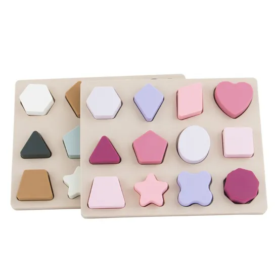 High Quliaty Silicone Children Intelligent Puzzle Filling Toy for Baby Education Development