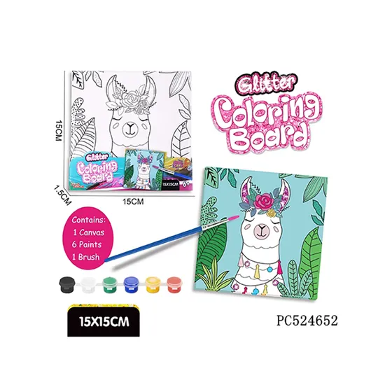 Hot Sale DIY Art Craft Canvas for Kids Painting by Number Alpaca Pre-Printed Acrylic Framed Canvas Paint Kit for Kids -Dinosaur