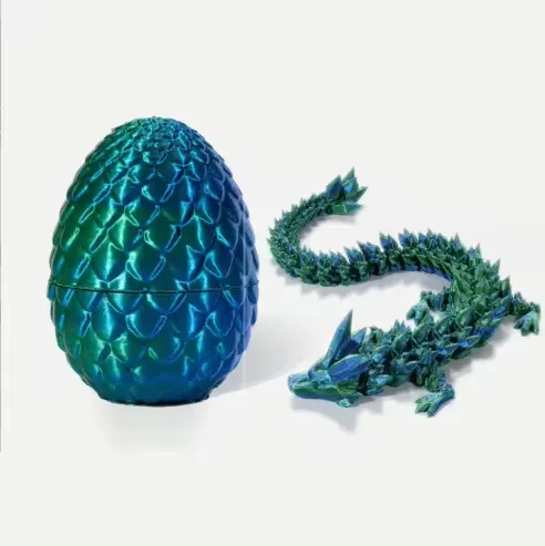 3.3 Inch 3D Printed Dragon Egg Articulated Dragon Fidget Dragon Egg Toy