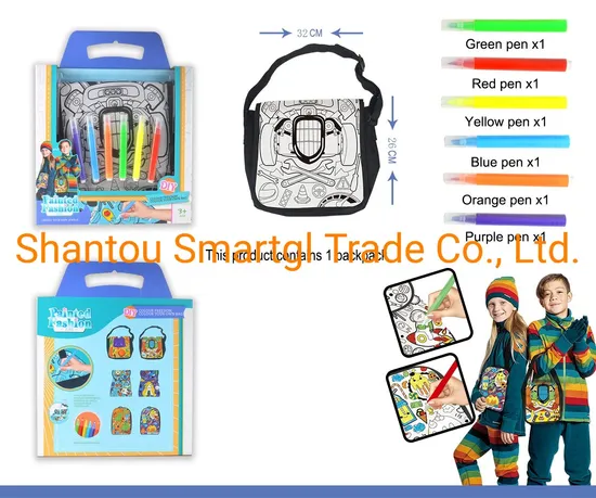 Funny Color Drawing Bag DIY Painting Coloring Bag Toy Magic Pad Kids Educational Drawing Toy 3D Painting Bag DIY Coloring Bag Toy