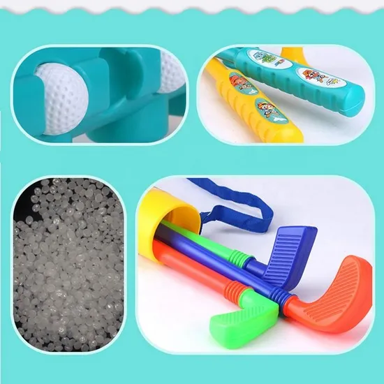 Wholesale 48cm Kids Indoor Outdoor Sport Play Game Plastic Rod Cart Mini Golf Set Toy