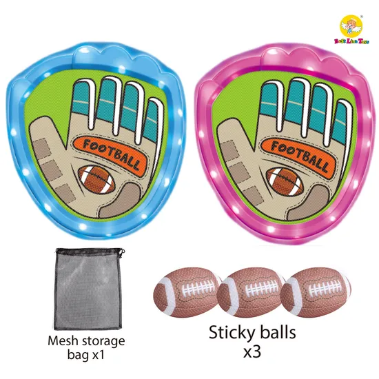 New Design Funny Outdoor Game Kids Light up Toss and Catch Rugby Sport Toy