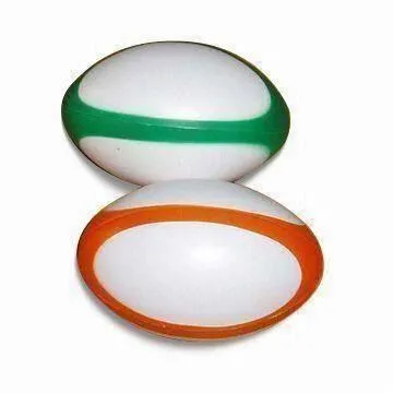 Custom Rugby Sports Stress Balls PU Anti Stress Foam Novelty Toys for Adults and Children