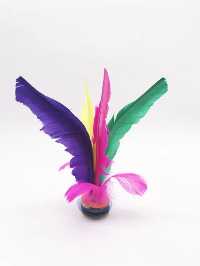 Wholesale Outdoor Game Customized Colorful Feather Foot Jianzi for Promotion