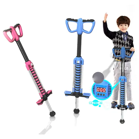 Hot Sale Indoor Sports Toys Colorful Kids Play Toys Interesting and Creative Pink and Blue 100cm 96cm Height Pogo Jump Stick Outdoor Games