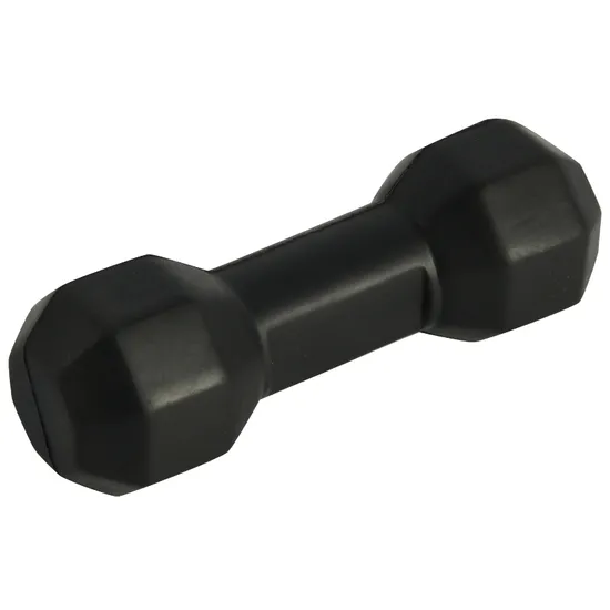 PU Black Dumbbell Shape Stress Ball Reliever Gift Gadgets Promotional Squeezable Sports Toy