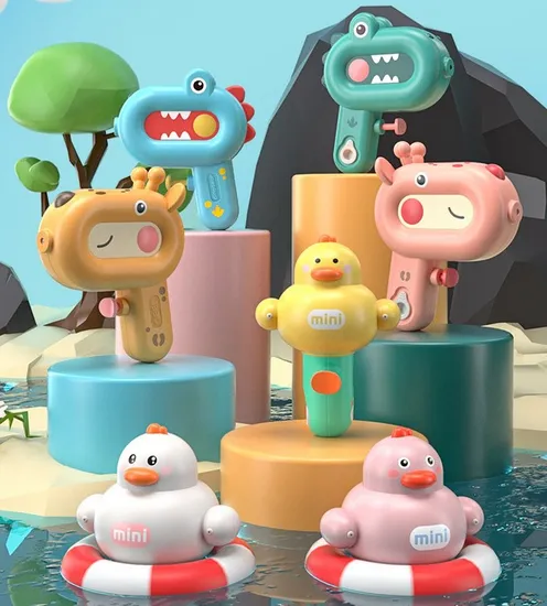 Amazon Hot-Sale Wholesale Cute Summer Outdoor Mini Cartoon Cute Toys Chubby Duck Water Gun
