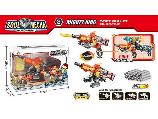 Children Toy Soft Bullet Gun Toy Transformation Robot Gun Toy (H7376360)