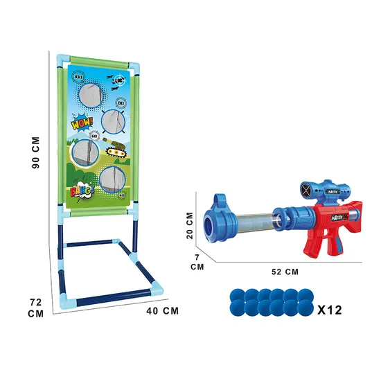Air Toy Gun Shooting Game Toys 12 Soft Bullet Air Powered Gun Model Toys Air Gun Toy with Target
