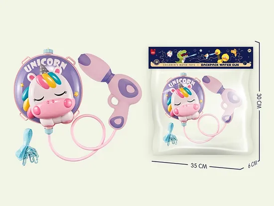 Cartoon Unicorn Kids Backpack Water Gun Toys Summer Toy Water Gun