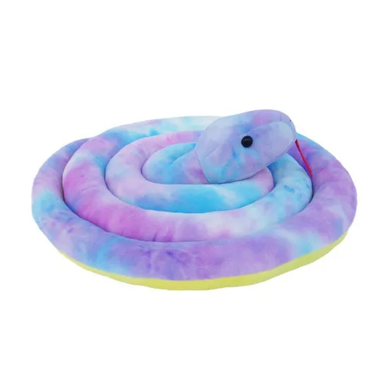 2023 New Style Custom Plush Stuffed Giant Cute Colorful Snake Toy