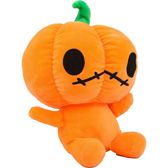 Factory Custom Cute Halloween Super Soft Pumpkin Head Plush Toy