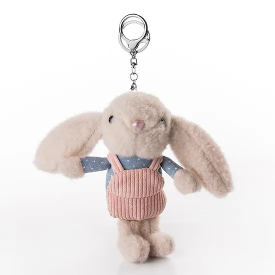 Animal Decoration Custom Plush Stuffed Cartoon Rabbit Bunny Toy Keychain